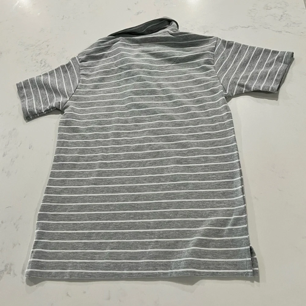 Class club  Charcoal and White Polo Shirt